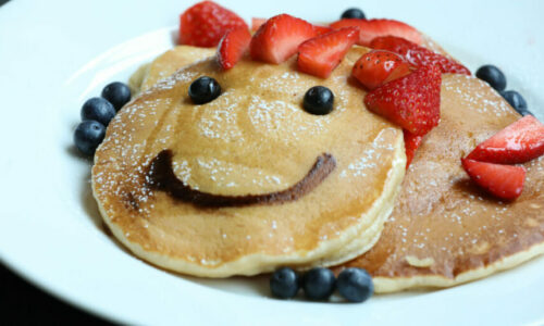 Recipe: Berry Smiley Pancake Stack