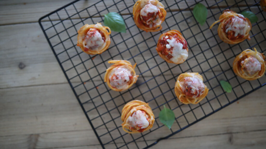 Spaghetti Meatball Cups