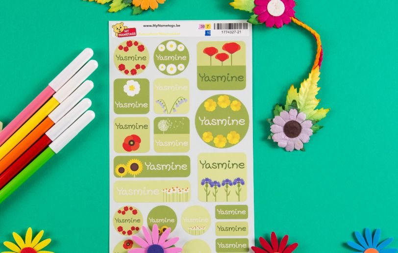 Child name stickers and labels