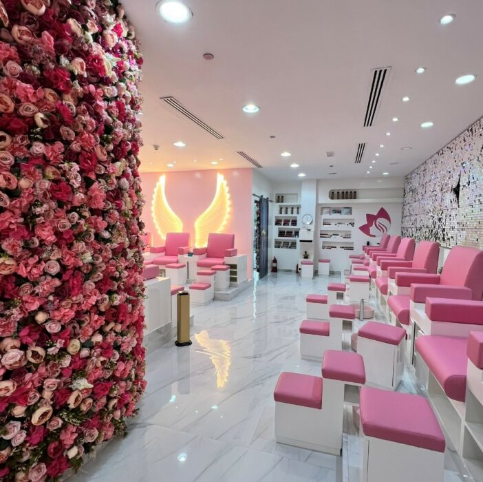 Nail Bar, Trust Beauty, PolyGel, Cute, Pink, Neon Sign | Spa room decor,  Salon interior design, Esthetician room decor